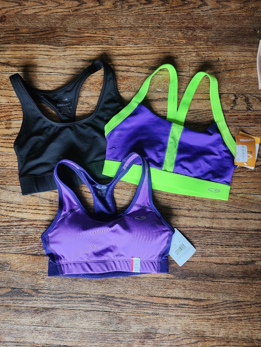 3pc New Champion Reebok Sports Bra Lot Size XS
